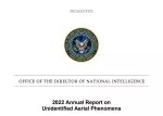 Primera página del 2022 Annual Report on Unidentified Aerial Phenomena, con el sello de la Oficina del Director de Inteligencia Nacional.