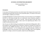 Primera página de UFO Waves: An International Bibliography, de Vicente-Juan Ballester Olmos.