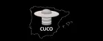 Logotipo del Proyecto CUCO: un platillo volante sobre el mapa de la península ibérica
