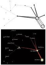 Diagrama del mapa estelar atribuido a Betty Hill