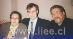 Próspera Muñoz, a la izquierda, con Javier Sierra y Raúl Núñez, Jumilla, 1999